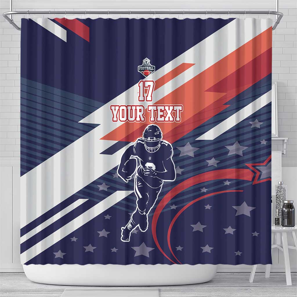 Custom United States American Football Shower Curtain USA Go Champions Sporty Style LT17