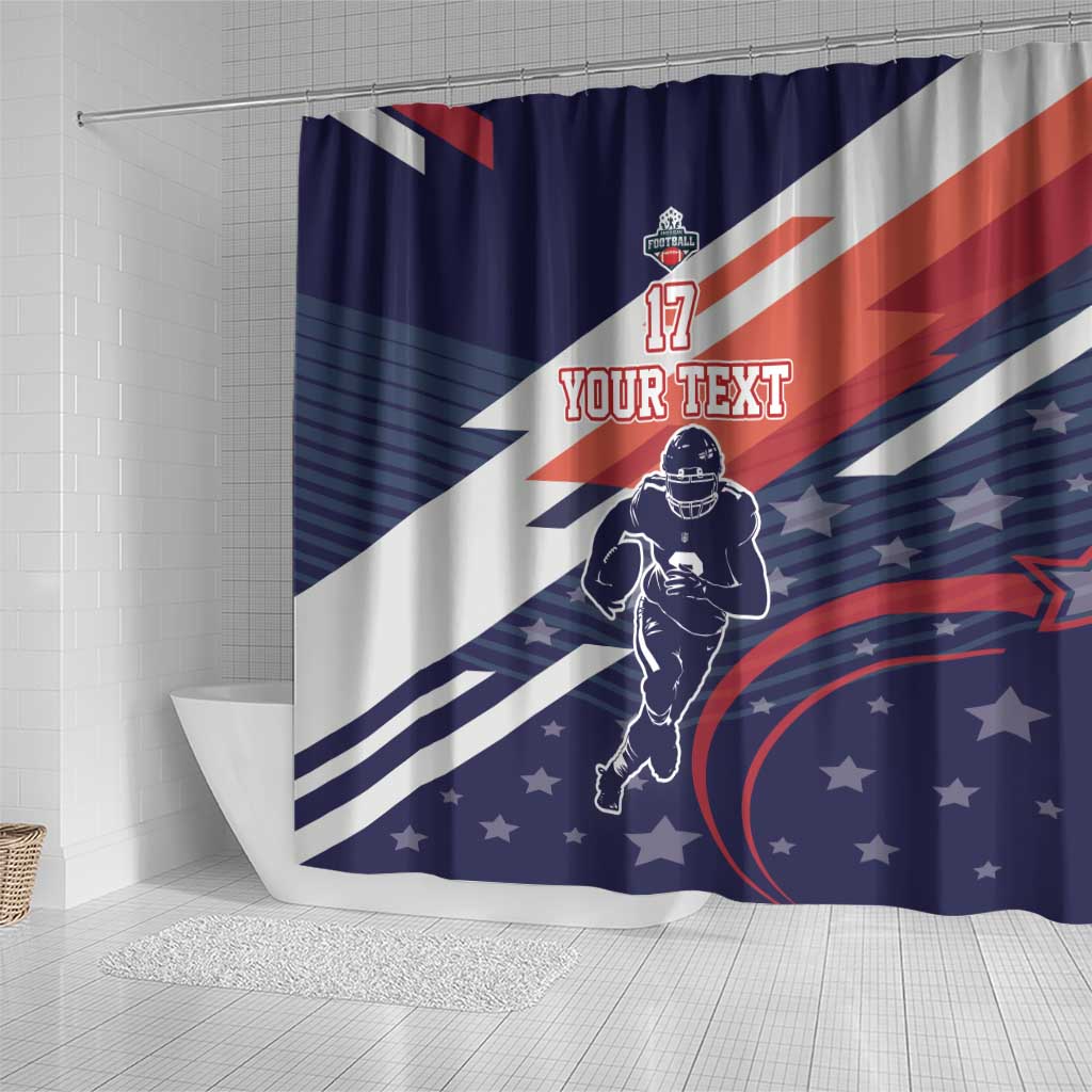 Custom United States American Football Shower Curtain USA Go Champions Sporty Style LT17