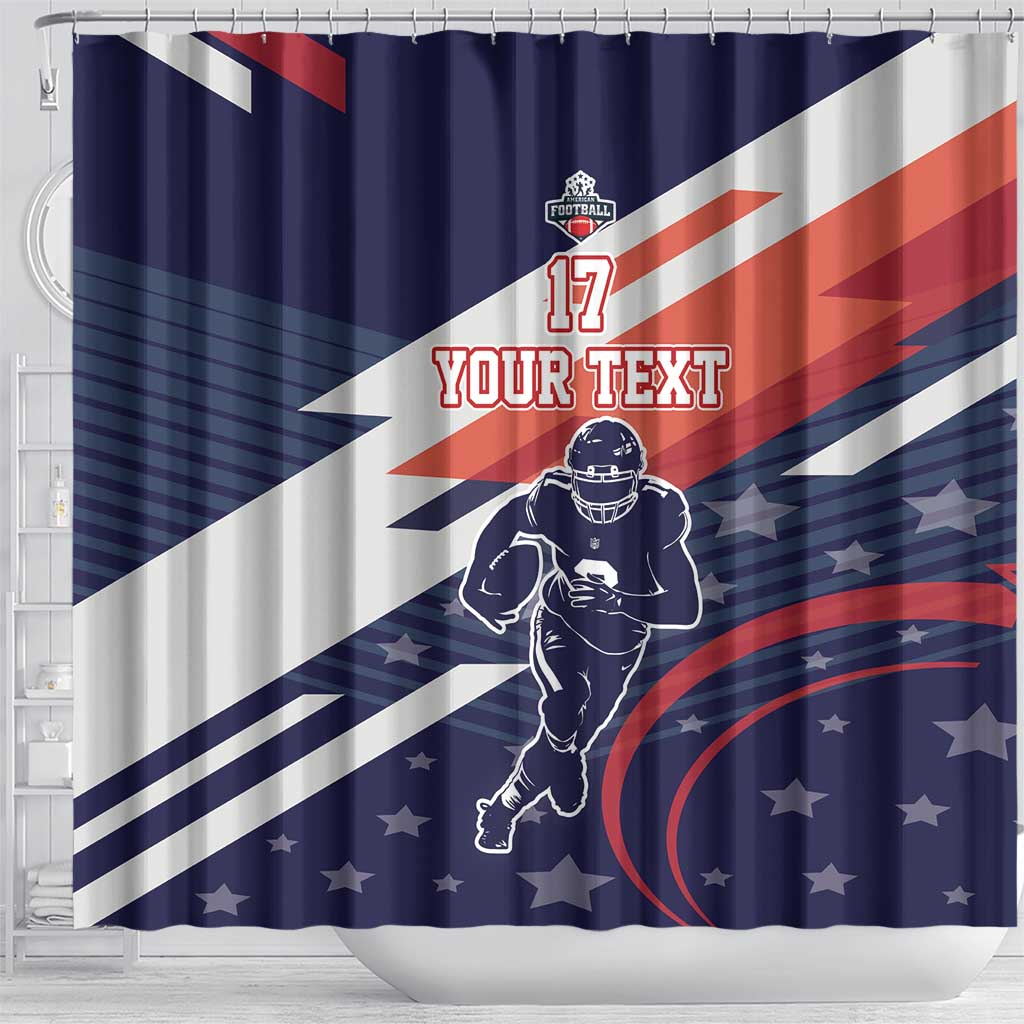 Custom United States American Football Shower Curtain USA Go Champions Sporty Style LT17