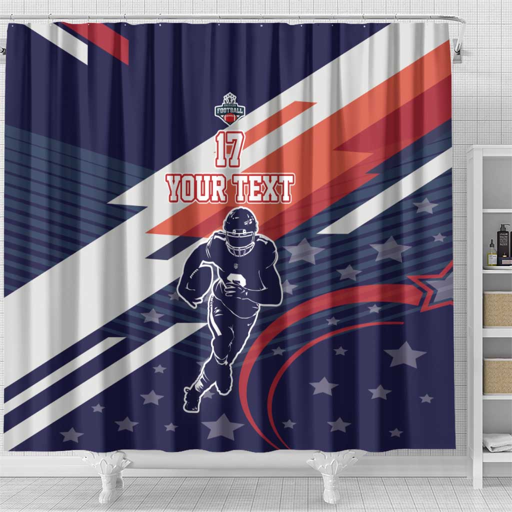 Custom United States American Football Shower Curtain USA Go Champions Sporty Style LT17