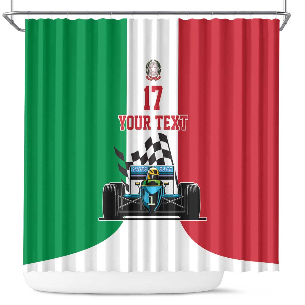 Custom Italy Formula One Shower Curtain Motorsport and Il Tricolore F1 World Championship LT17