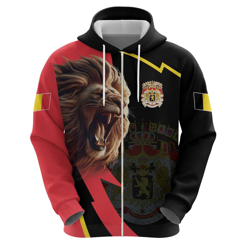 Belgium Coat of Arms Hoodie Angry Lion LT17
