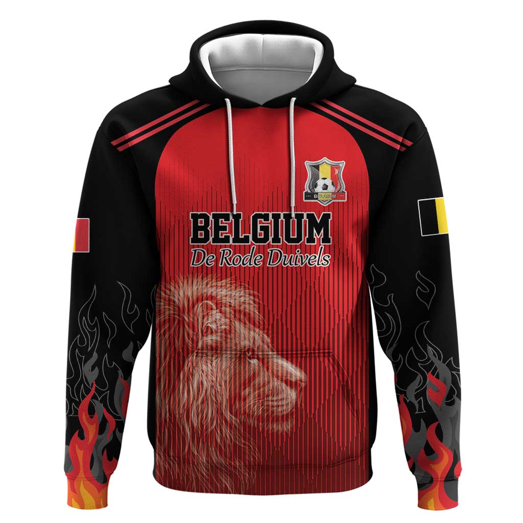 Custom Belgium Football We are Champions Hoodie Red Style Come on De Rode Duivels LT17