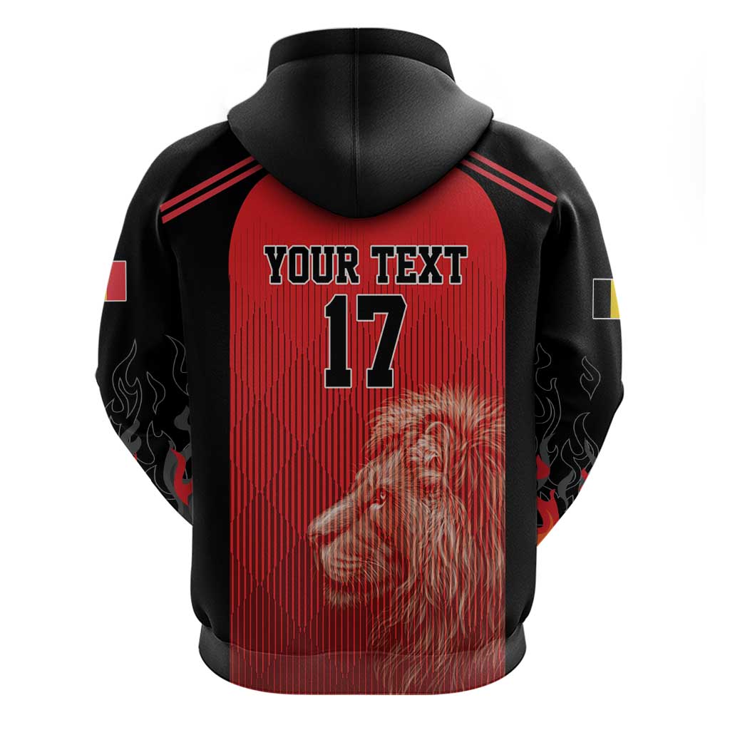 Custom Belgium Football We are Champions Hoodie Red Style Come on De Rode Duivels LT17