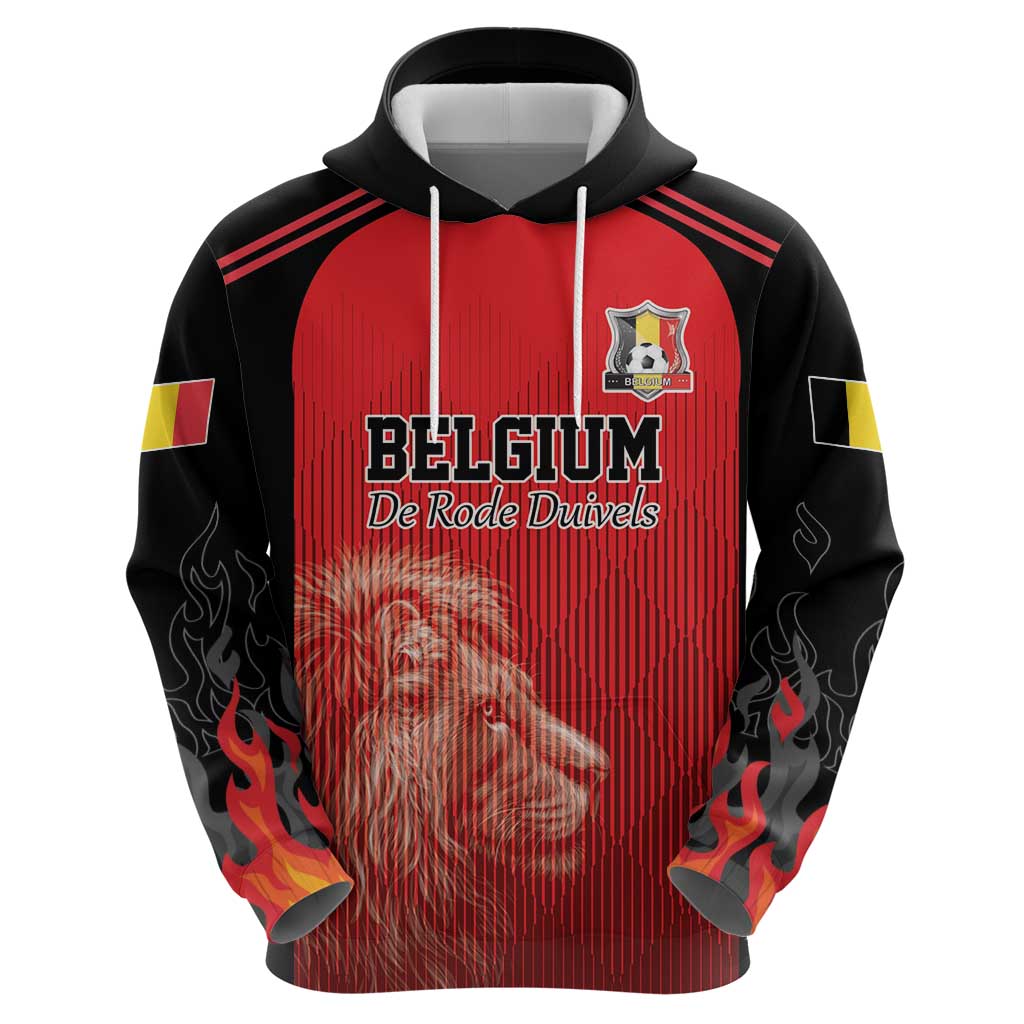 Custom Belgium Football We are Champions Hoodie Red Style Come on De Rode Duivels LT17