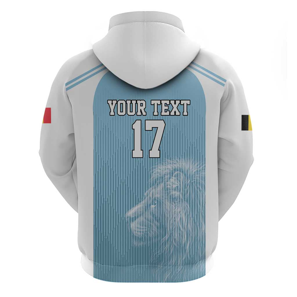 Custom Belgium Football We are Champions Hoodie Blue Style Come on De Rode Duivels LT17