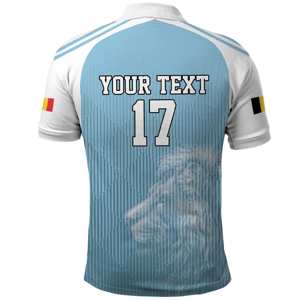 Custom Belgium Football We are Champions Polo Shirt Blue Style Come on De Rode Duivels LT17