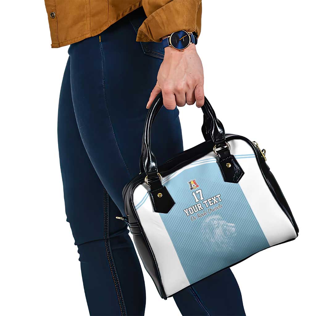 Custom Belgium Football We are Champions Shoulder Handbag Blue Style Come on De Rode Duivels LT17