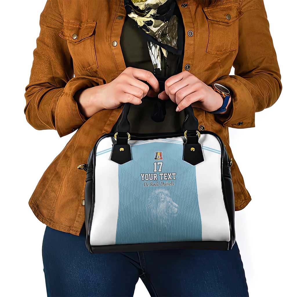 Custom Belgium Football We are Champions Shoulder Handbag Blue Style Come on De Rode Duivels LT17