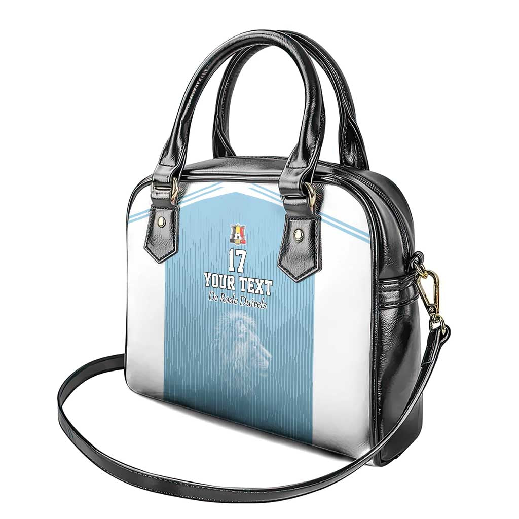 Custom Belgium Football We are Champions Shoulder Handbag Blue Style Come on De Rode Duivels LT17