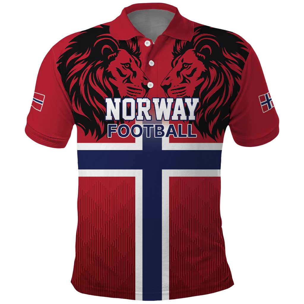 Custom Norway Football Polo Shirt Lion Sporty Style LT17