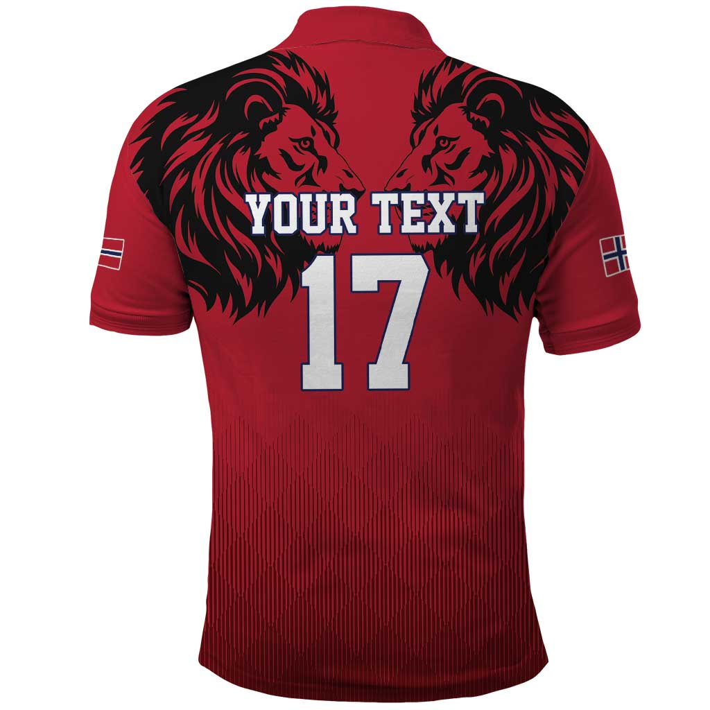 Custom Norway Football Polo Shirt Lion Sporty Style LT17