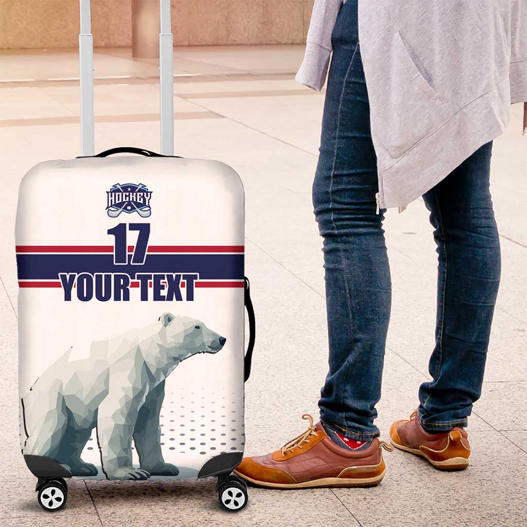 Norway Ice Hockey Custom Luggage Cover Norge Polar Bears White Style LT17