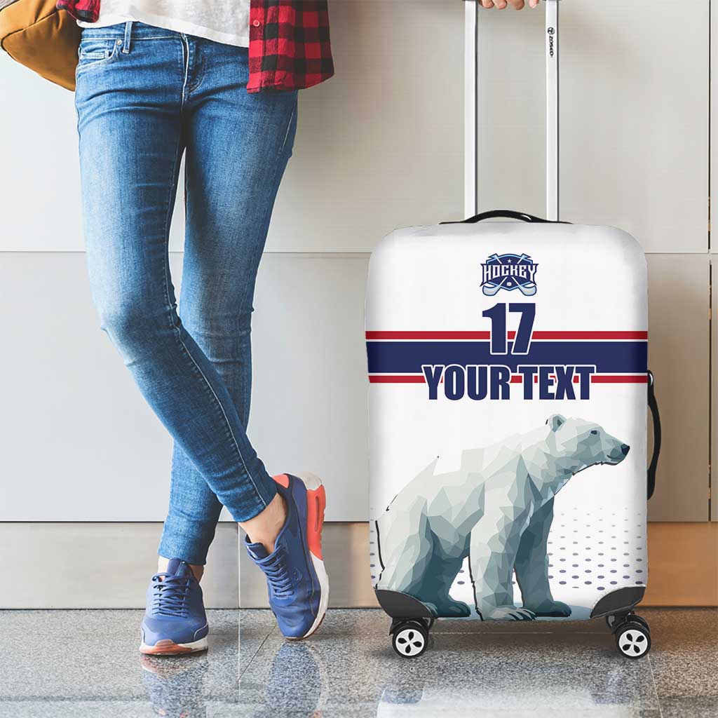 Norway Ice Hockey Custom Luggage Cover Norge Polar Bears White Style LT17