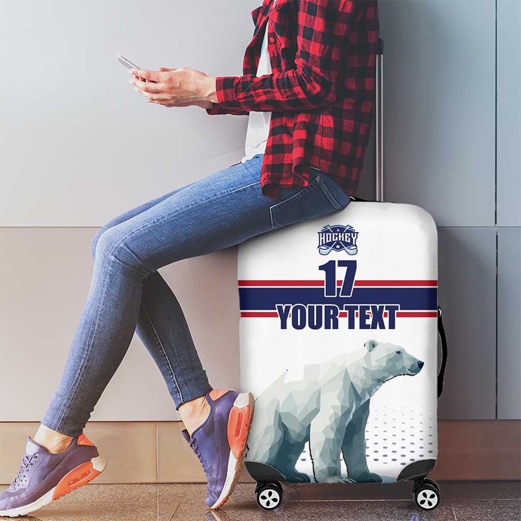 Norway Ice Hockey Custom Luggage Cover Norge Polar Bears White Style LT17