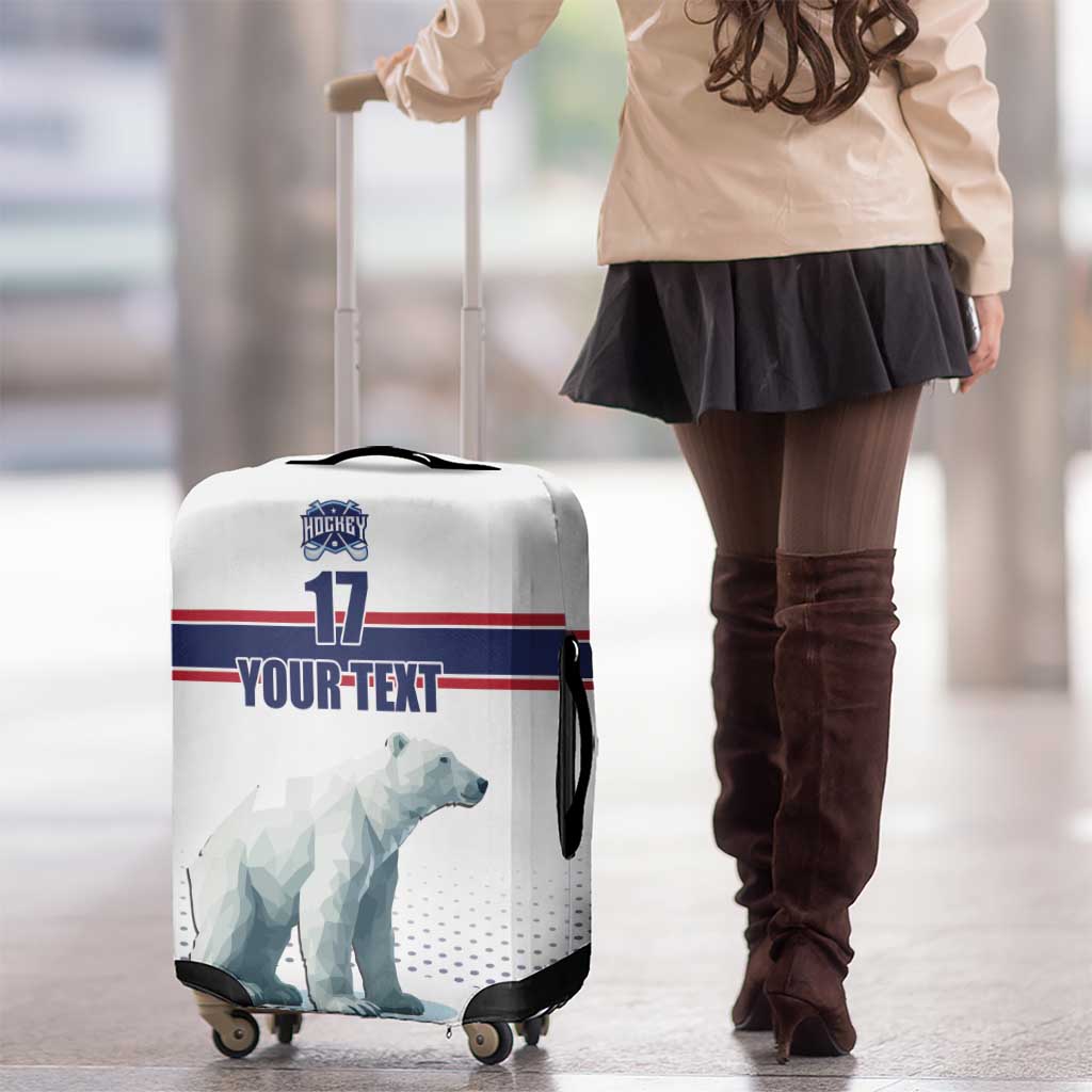 Norway Ice Hockey Custom Luggage Cover Norge Polar Bears White Style LT17