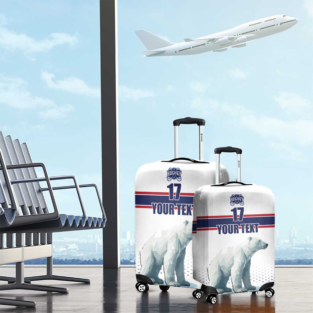 Norway Ice Hockey Custom Luggage Cover Norge Polar Bears White Style LT17