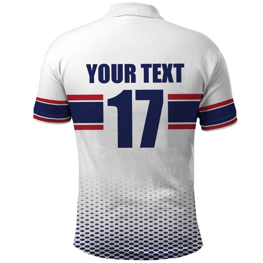 Norway Ice Hockey Custom Polo Shirt Norge Polar Bears White Style LT17