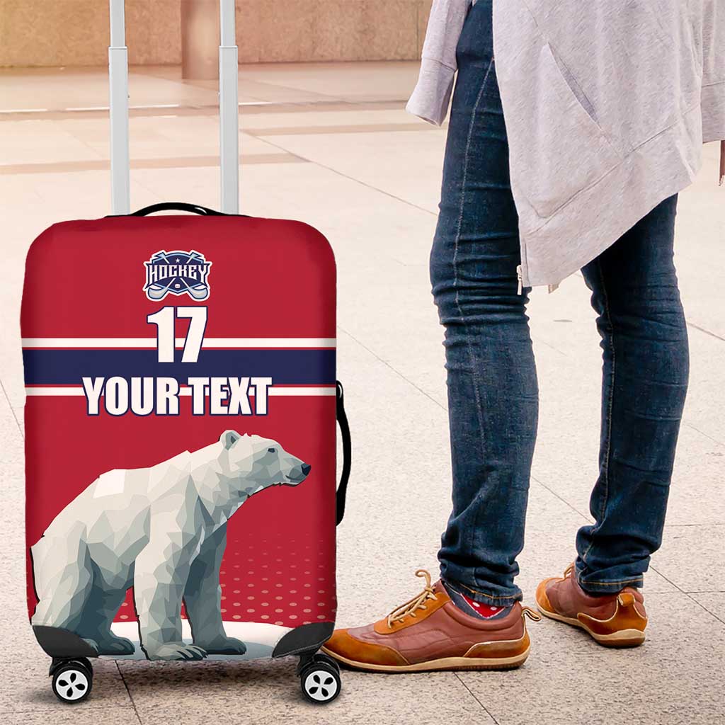 Norway Ice Hockey Custom Luggage Cover Norge Polar Bears Red Style LT17