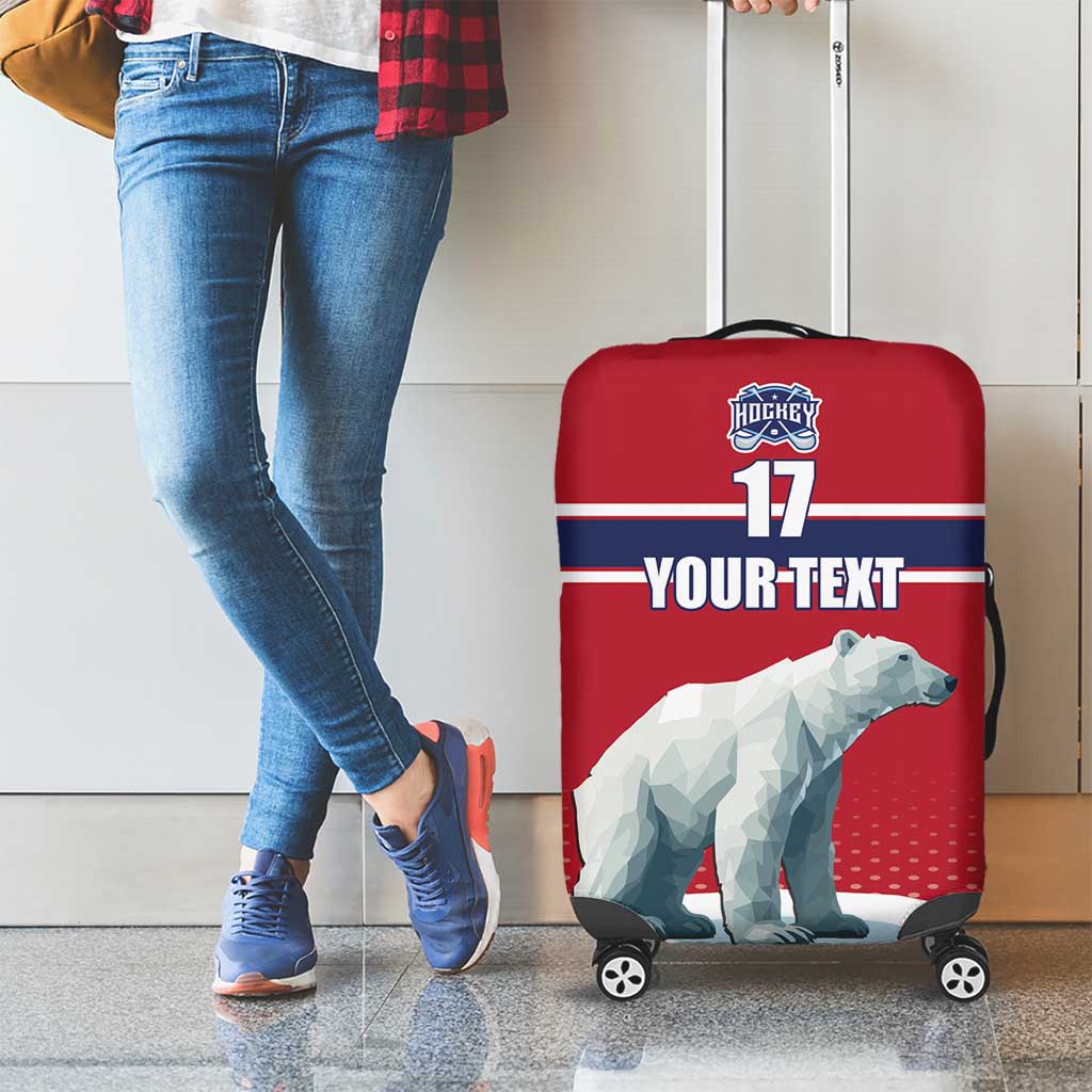 Norway Ice Hockey Custom Luggage Cover Norge Polar Bears Red Style LT17