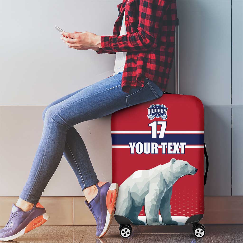 Norway Ice Hockey Custom Luggage Cover Norge Polar Bears Red Style LT17