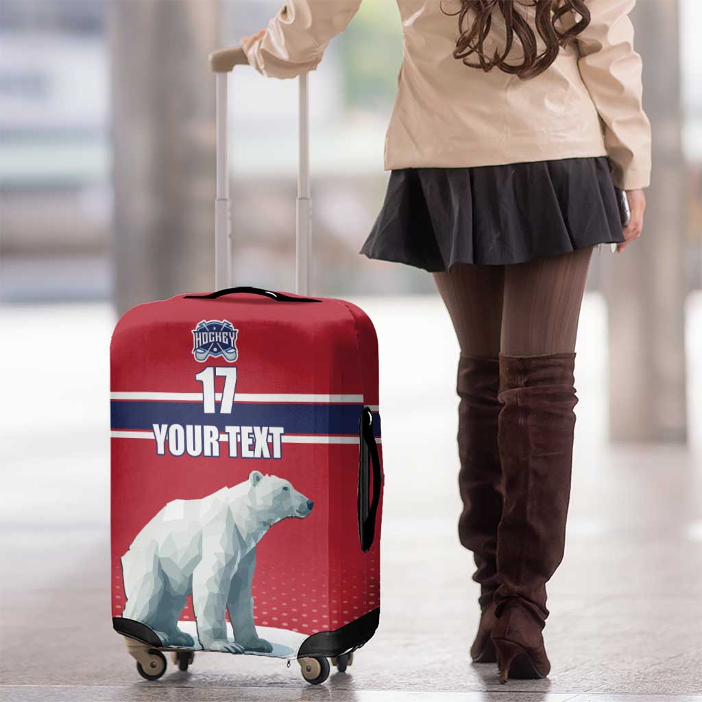 Norway Ice Hockey Custom Luggage Cover Norge Polar Bears Red Style LT17