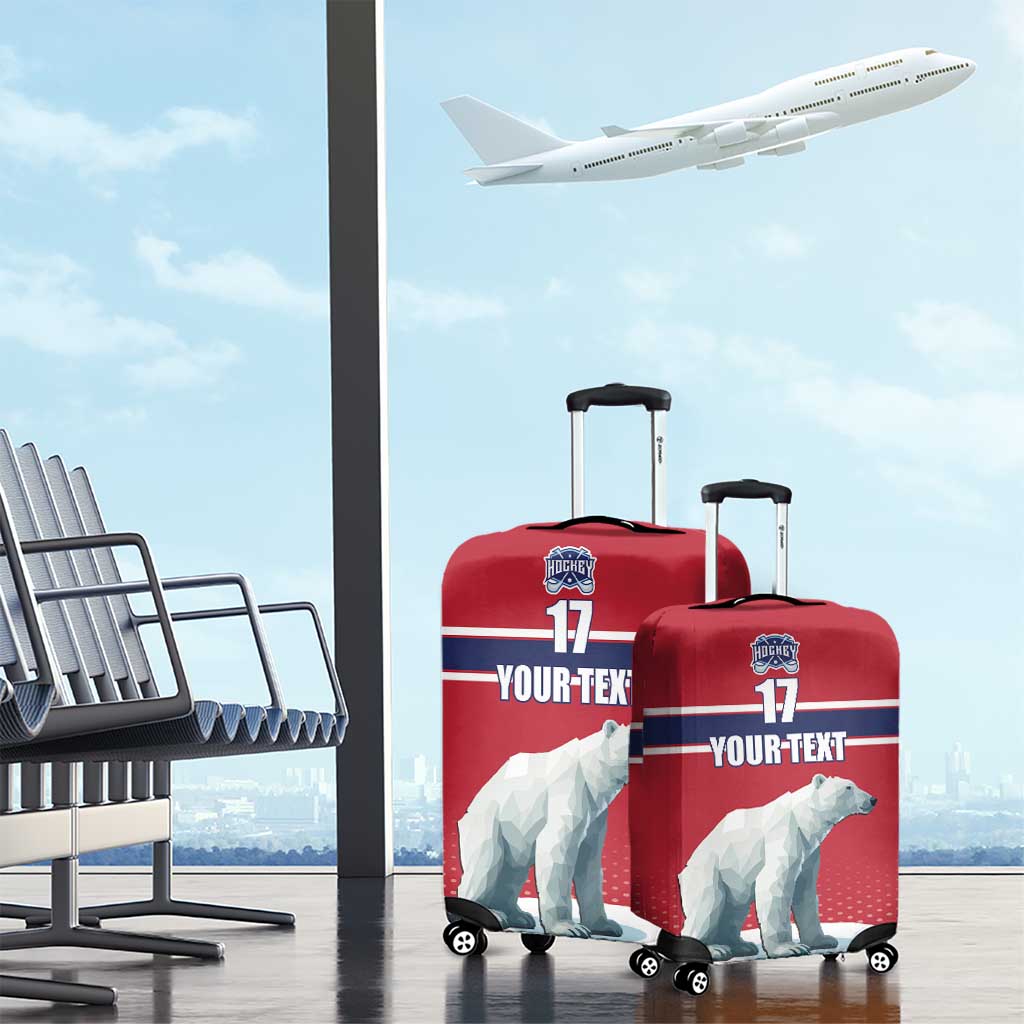 Norway Ice Hockey Custom Luggage Cover Norge Polar Bears Red Style LT17