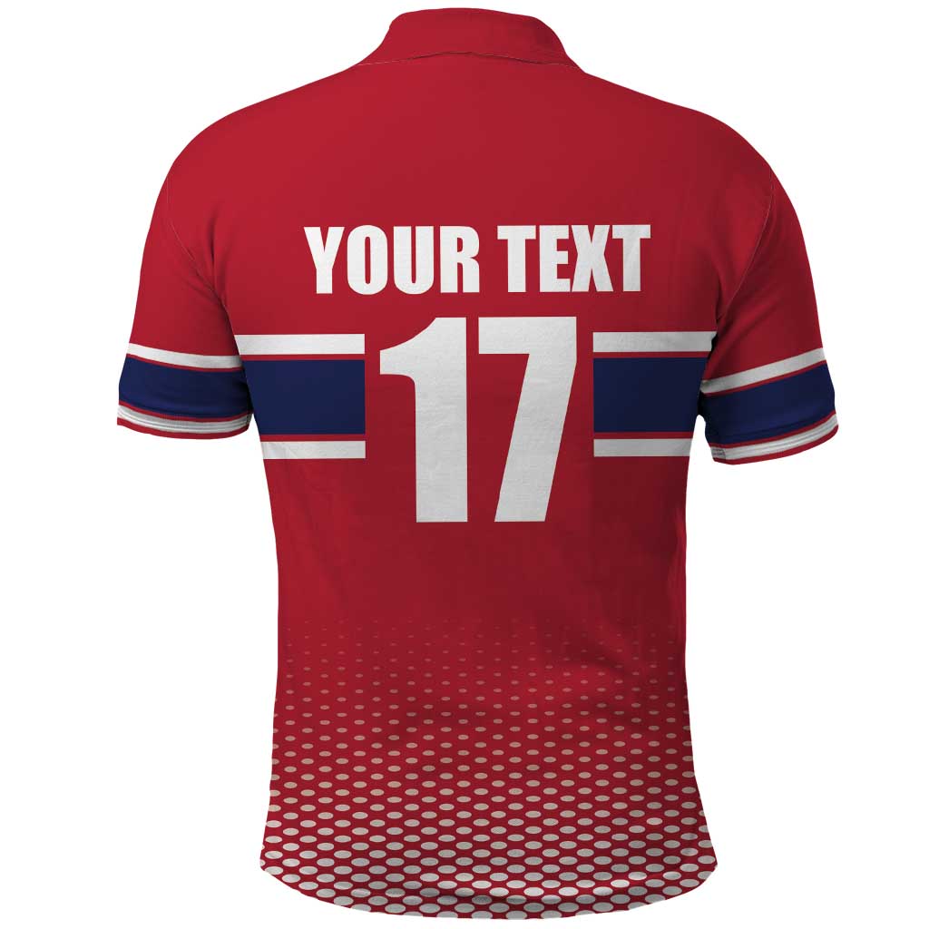 Norway Ice Hockey Custom Polo Shirt Norge Polar Bears Red Style LT17