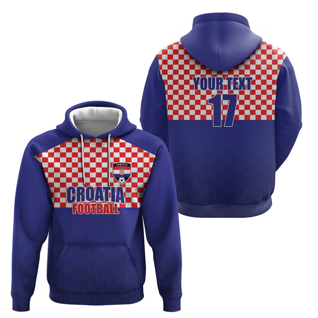 Custom Croatia Football Hoodie Sporty Style LT17