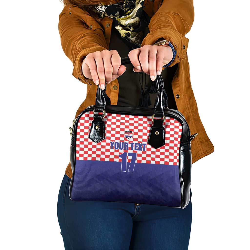 Custom Croatia Football Shoulder Handbag Sporty Style LT17
