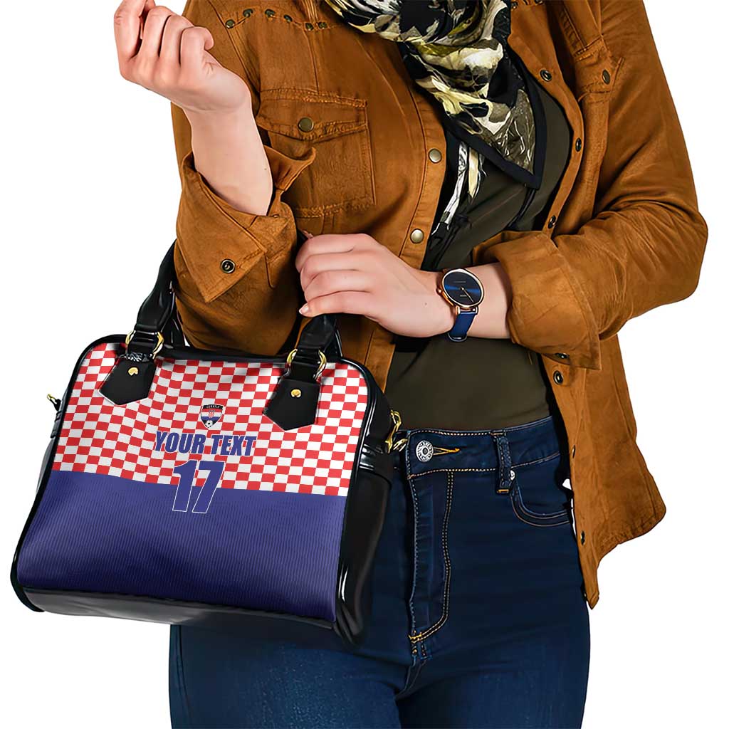 Custom Croatia Football Shoulder Handbag Sporty Style LT17