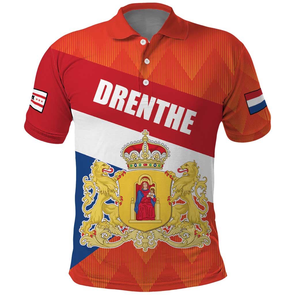 Netherlands Drenthe Province Personalized Polo Shirt Flag of Drenthe LT17