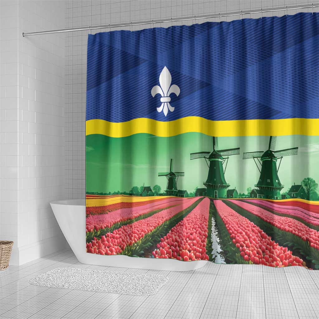 Netherlands Flevoland Province Shower Curtain Flag Style LT17