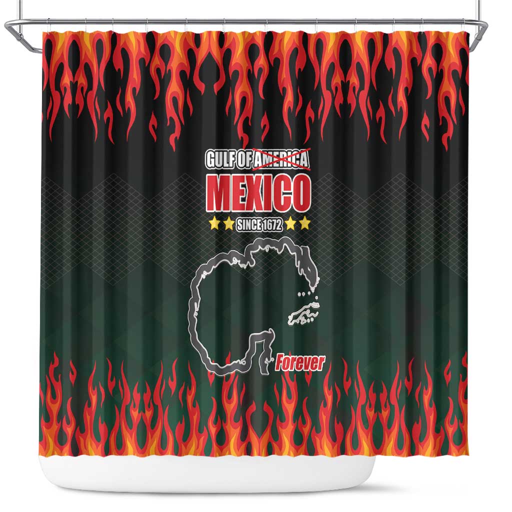 Gulf Of Mexico Since 1672 Shower Curtain Golfo De Mexico and Forever LT17
