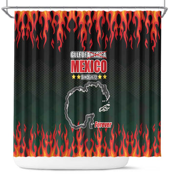 Gulf Of Mexico Since 1672 Shower Curtain Golfo De Mexico and Forever LT17