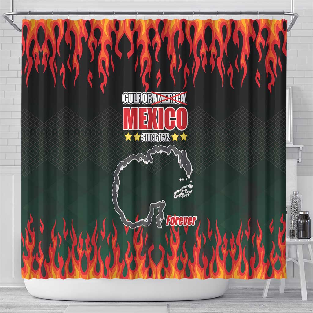 Gulf Of Mexico Since 1672 Shower Curtain Golfo De Mexico and Forever LT17