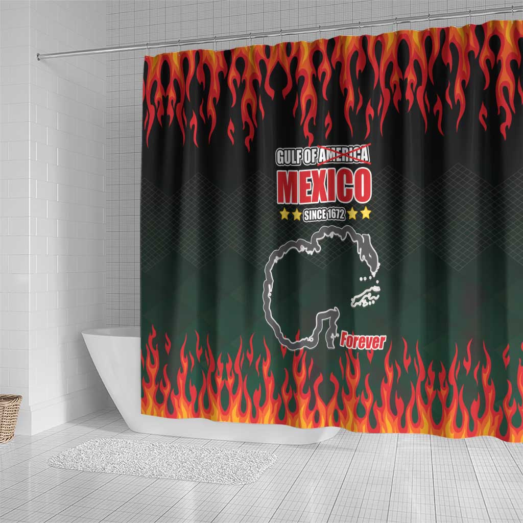 Gulf Of Mexico Since 1672 Shower Curtain Golfo De Mexico and Forever LT17