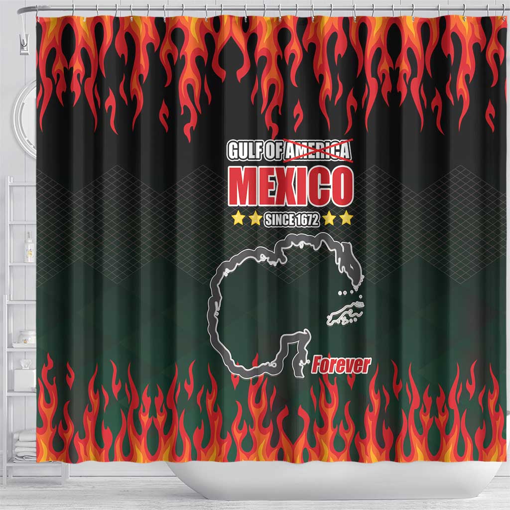 Gulf Of Mexico Since 1672 Shower Curtain Golfo De Mexico and Forever LT17