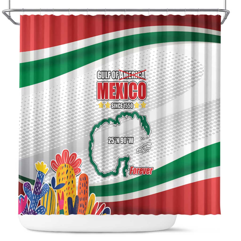 Gulf Of Mexico Since 1550 Shower Curtain Golfo De Mexico Forever LT17