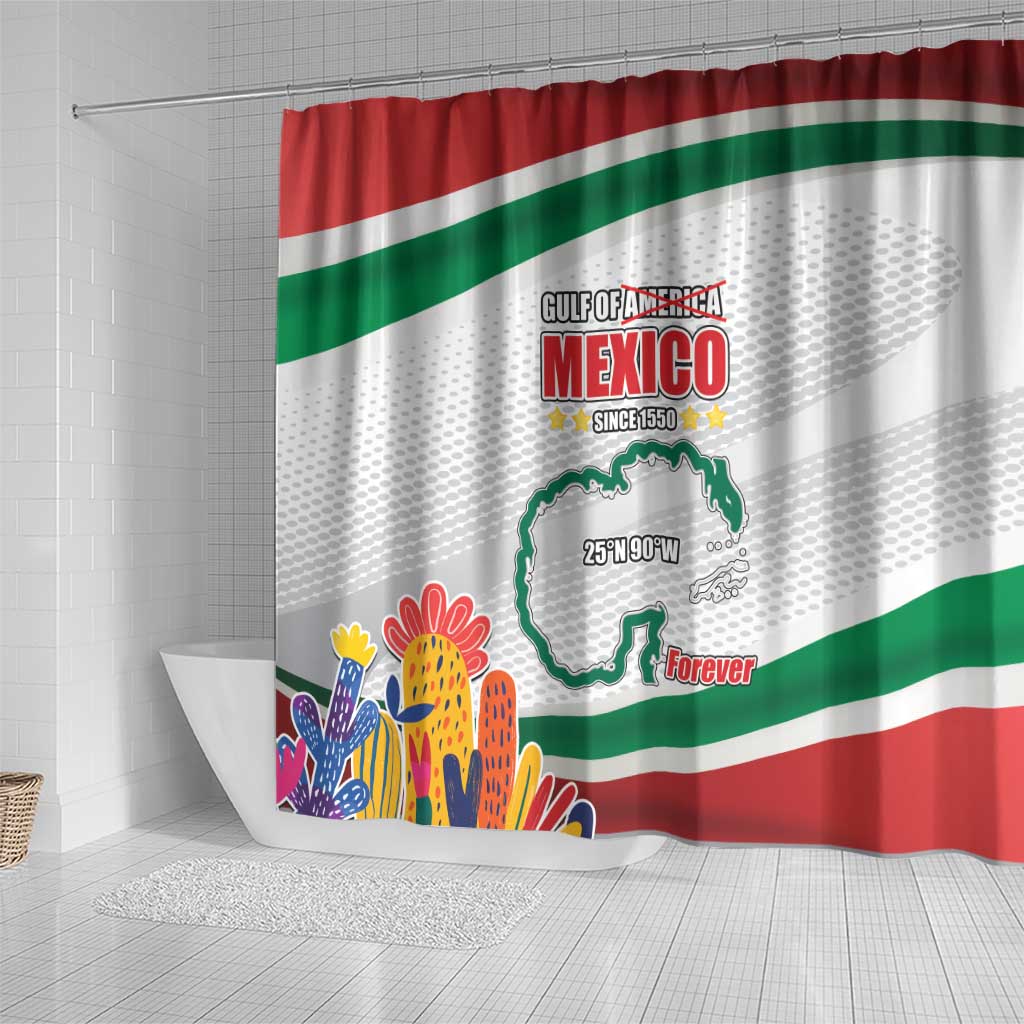 Gulf Of Mexico Since 1550 Shower Curtain Golfo De Mexico Forever LT17
