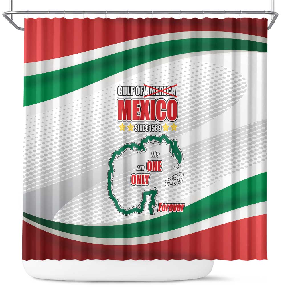Gulf Of Mexico Since 1569 Shower Curtain Golfo De Mexico The One and Only LT17
