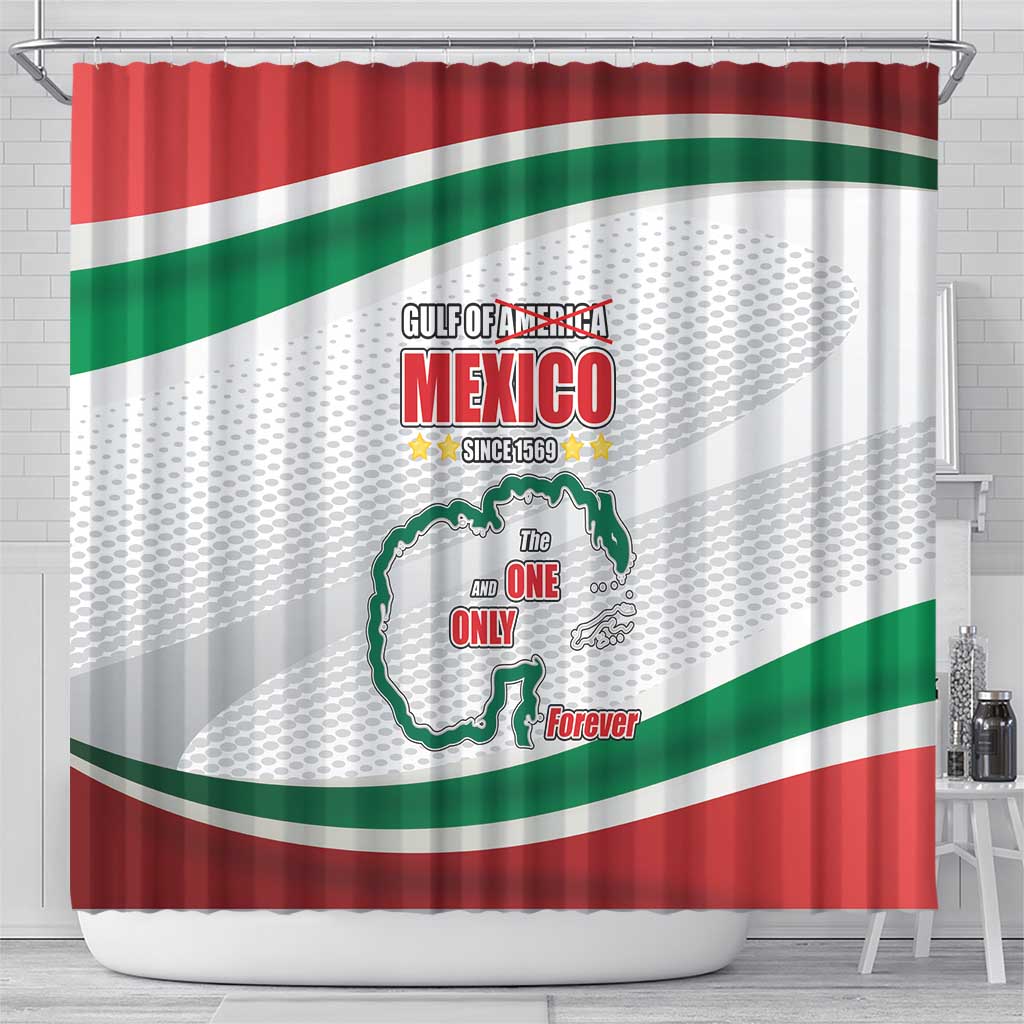 Gulf Of Mexico Since 1569 Shower Curtain Golfo De Mexico The One and Only LT17