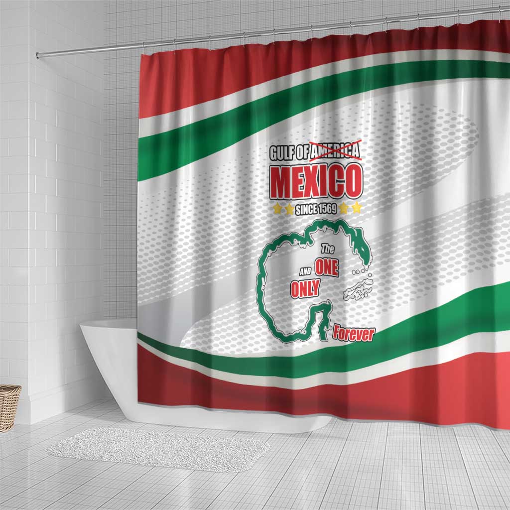 Gulf Of Mexico Since 1569 Shower Curtain Golfo De Mexico The One and Only LT17