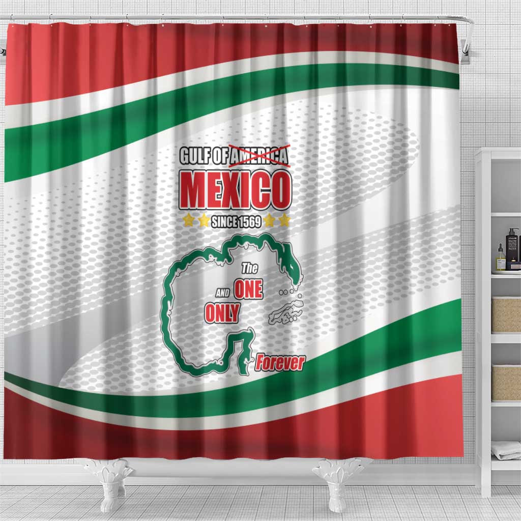 Gulf Of Mexico Since 1569 Shower Curtain Golfo De Mexico The One and Only LT17