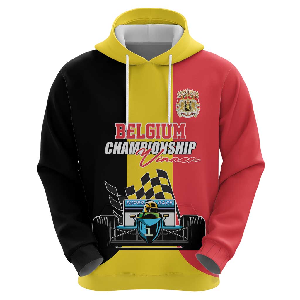Custom Belgium Formula One Hoodie Motorsport with Flag F1 World Championship LT17