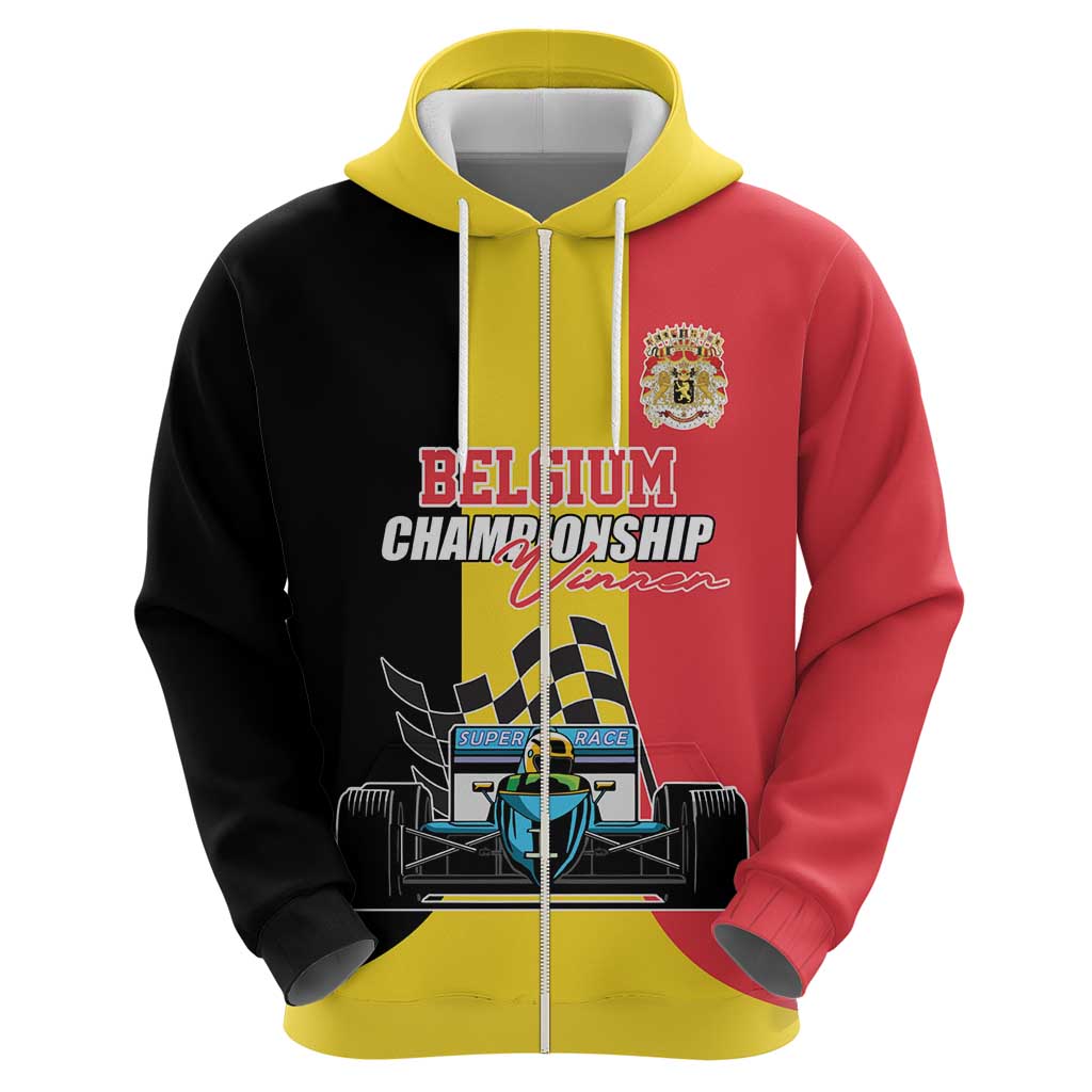 Custom Belgium Formula One Hoodie Motorsport with Flag F1 World Championship LT17