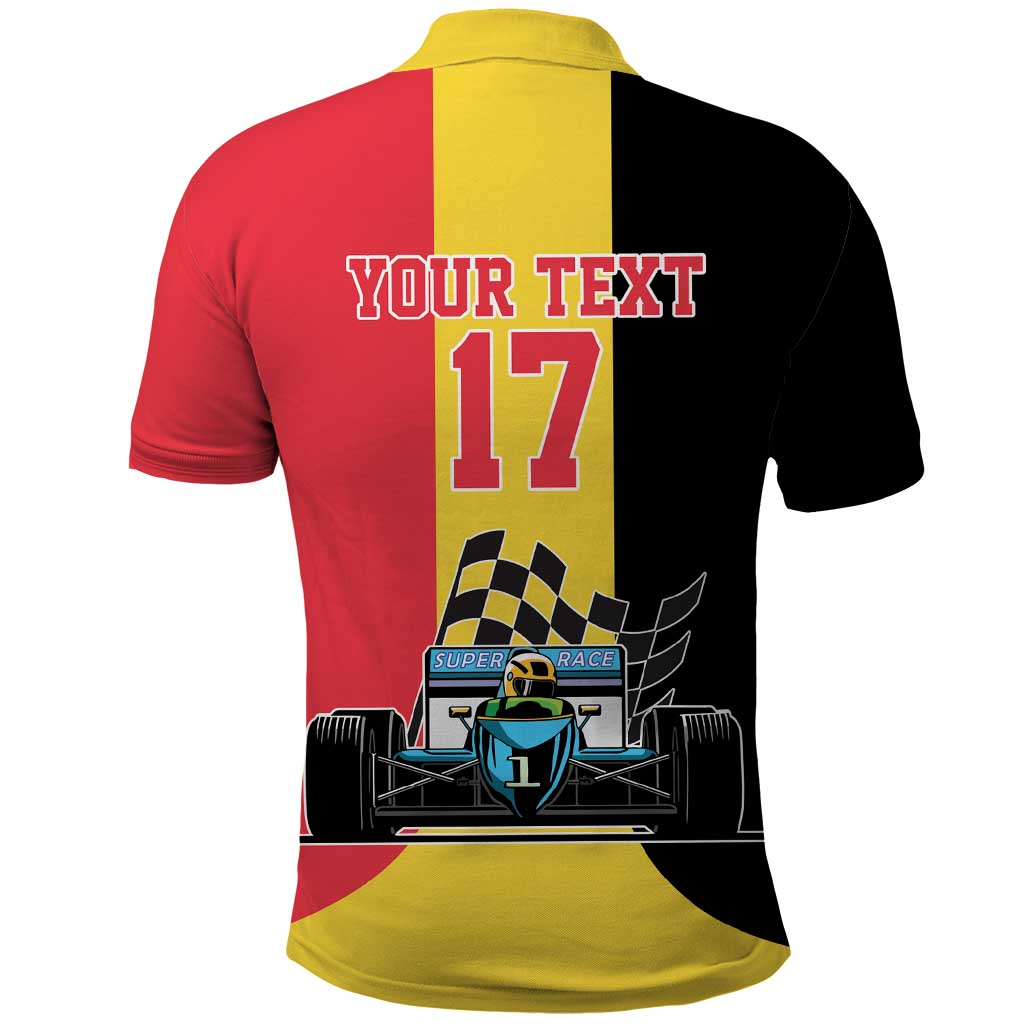 Custom Belgium Formula One Polo Shirt Motorsport with Flag F1 World Championship LT17