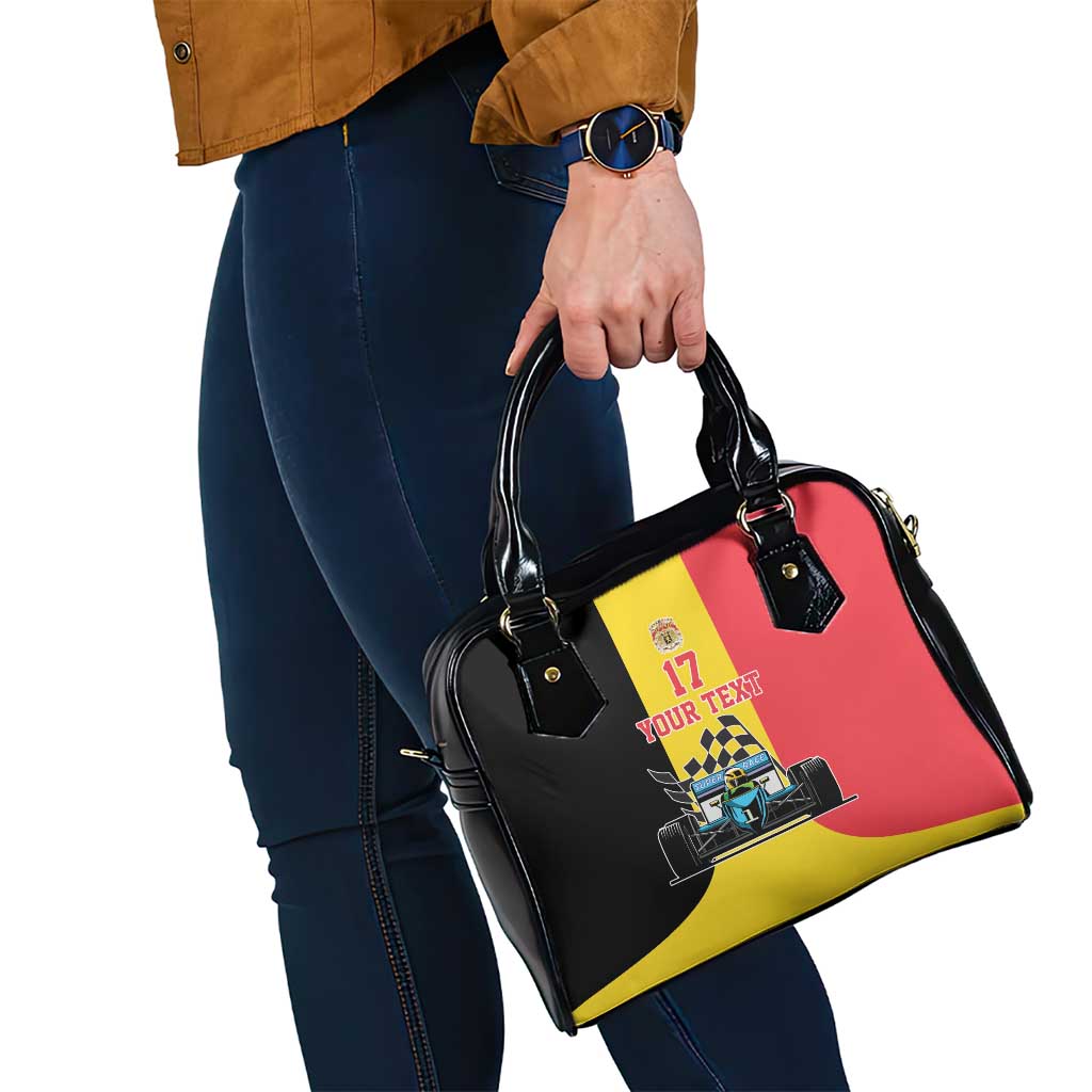 Custom Belgium Formula One Shoulder Handbag Motorsport with Flag F1 World Championship LT17