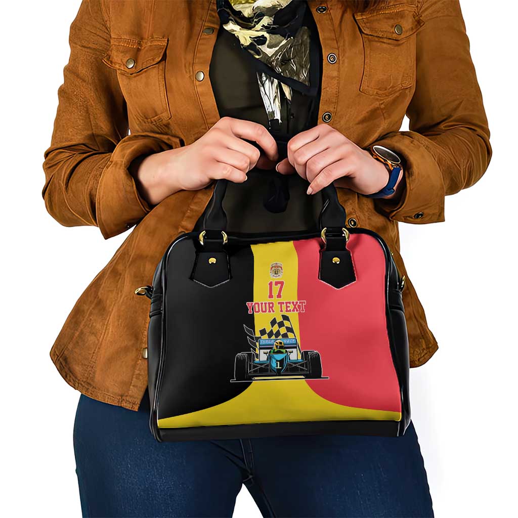 Custom Belgium Formula One Shoulder Handbag Motorsport with Flag F1 World Championship LT17