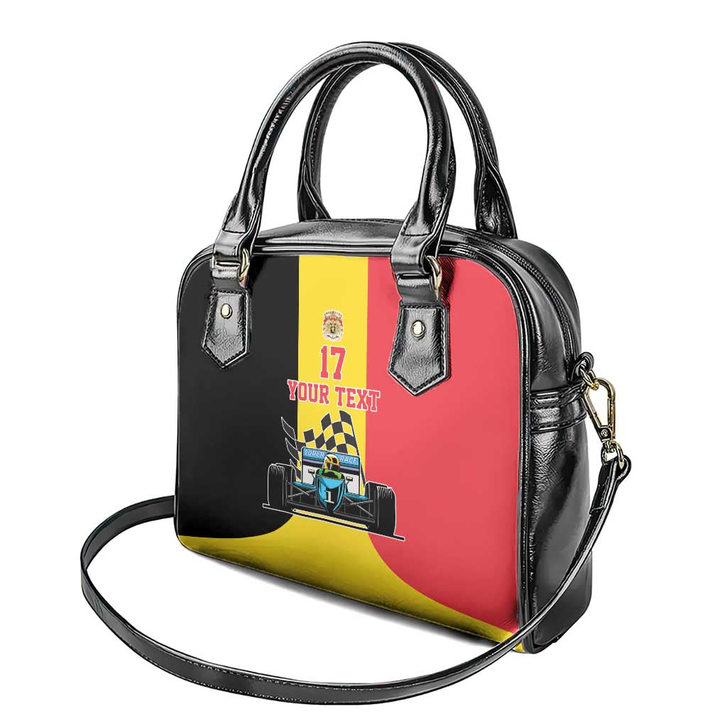 Custom Belgium Formula One Shoulder Handbag Motorsport with Flag F1 World Championship LT17